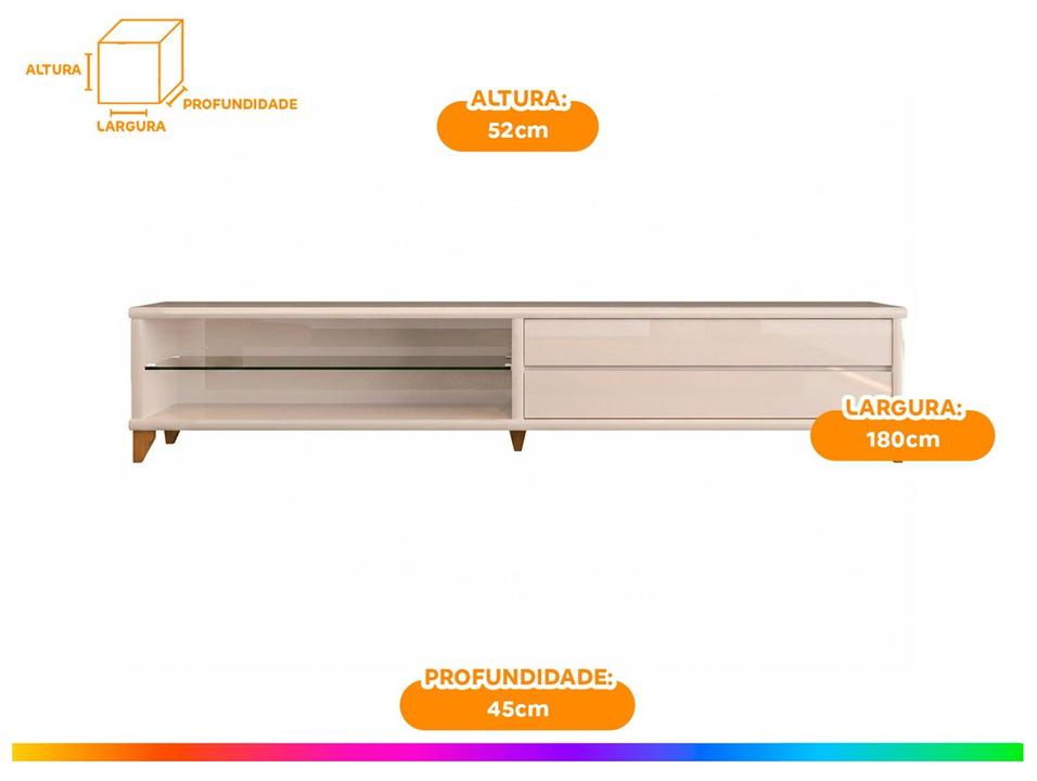 Rack para TV até 75" 2 Gavetas EDN Móveis Eifell 1,80 - 5