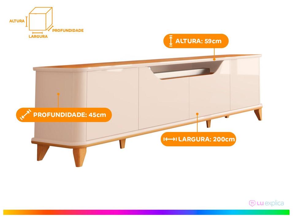 Rack para TV até 75" 4 Portas EDN Móveis Modena 2.0 - 4