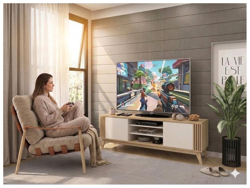 Rack para TV até 75” Bancada 2 Portas EDN Móveis Legac - 1