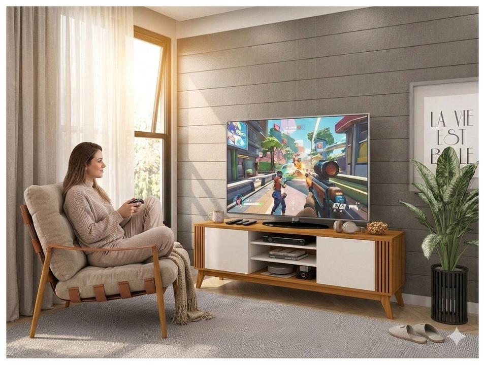 Rack para TV até 75” Bancada 2 Portas EDN Móveis - 1