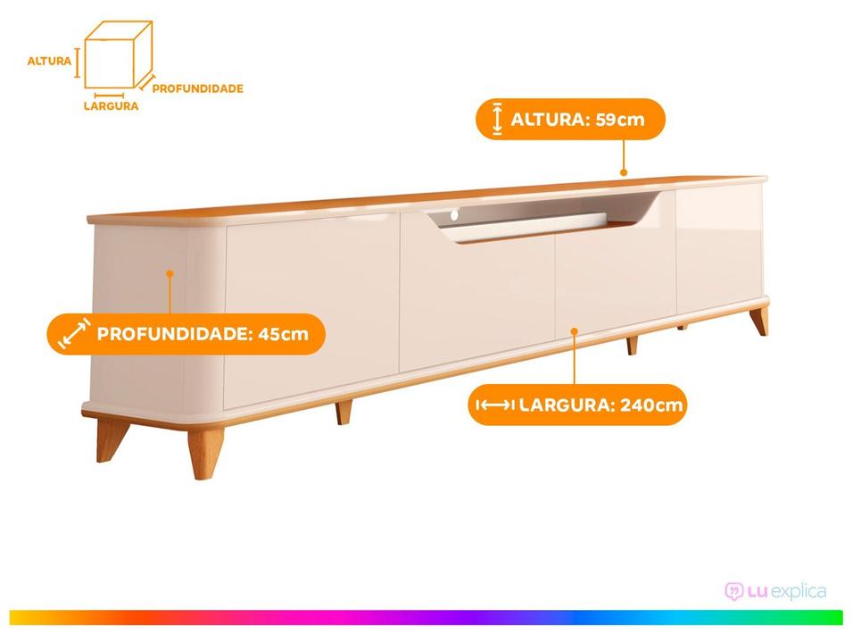 Rack para TV até 85" 4 Portas EDN Móveis Modena 2.4 - 4