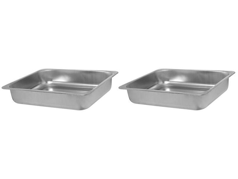 Rechaud Inox 2 Cubas Internas 9L Hauskraft Double 7 Peças - 2