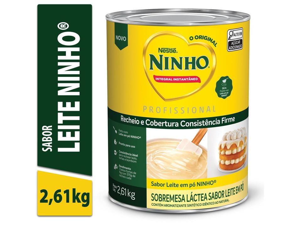 Recheio e Cobertura Leite em pó Ninho Nestle Integral 2,61kg - 1