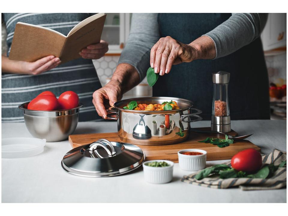 Recipiente Redondo em Inox 1,6 Litros c/ Tampa - 2