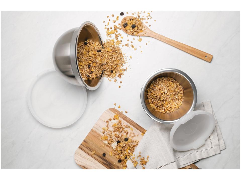 Recipiente Redondo em Inox 1,6 Litros c/ Tampa - 4