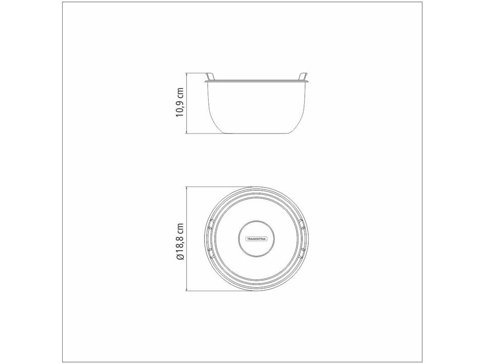 Recipiente Redondo em Inox 1,6 Litros c/ Tampa - 5