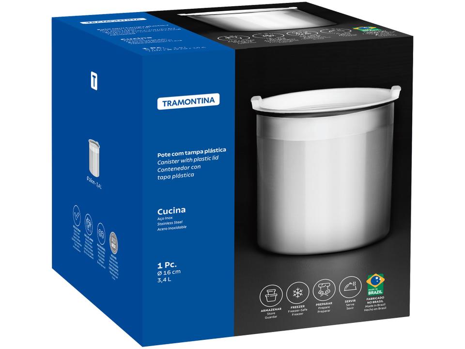 Recipiente Redondo em Inox 3,4 Litros - 6