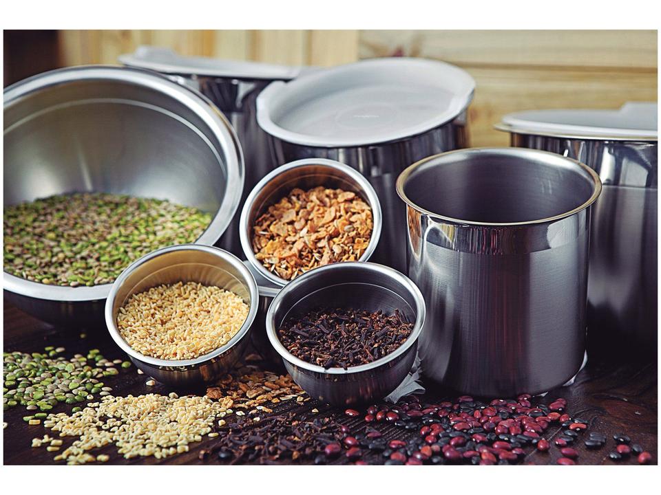 Recipiente Redondo em Inox 3L c/ Tampa Tramontina 61228/200 - 2