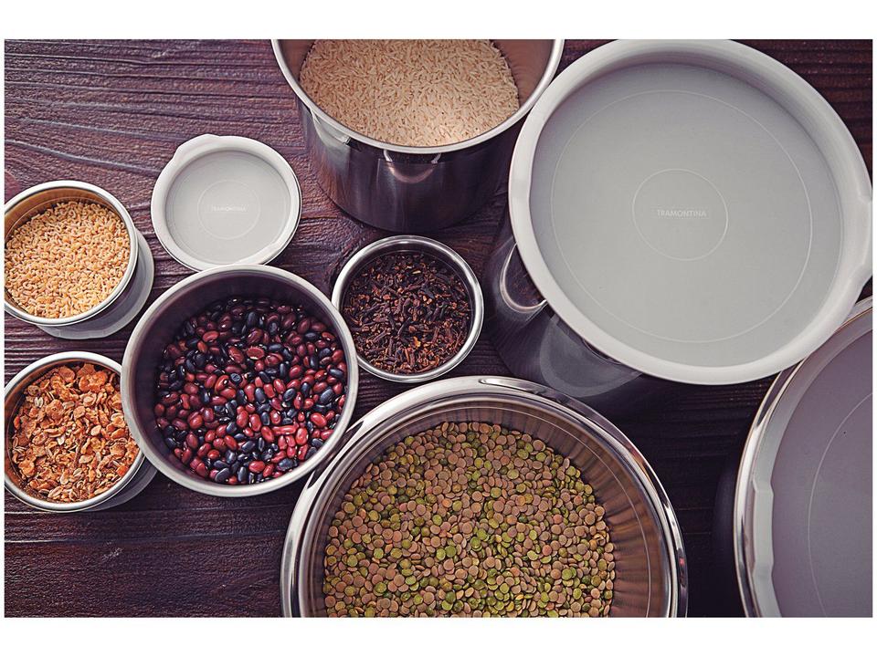 Recipiente Redondo em Inox 3L c/ Tampa Tramontina 61228/200 - 1