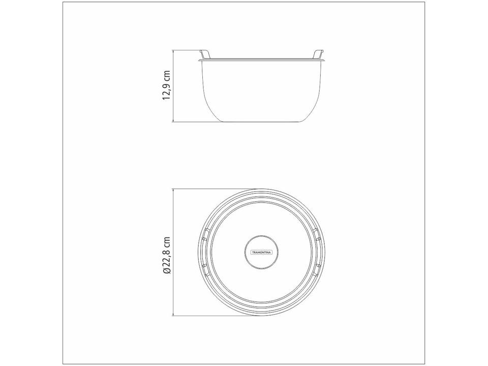 Recipiente Redondo em Inox 3L c/ Tampa Tramontina 61228/200 - 5