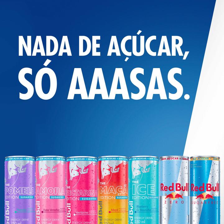 Red Bull Energético Amora Frutas Vermelhas Sem Açúcar 250ml 4 latas - 4