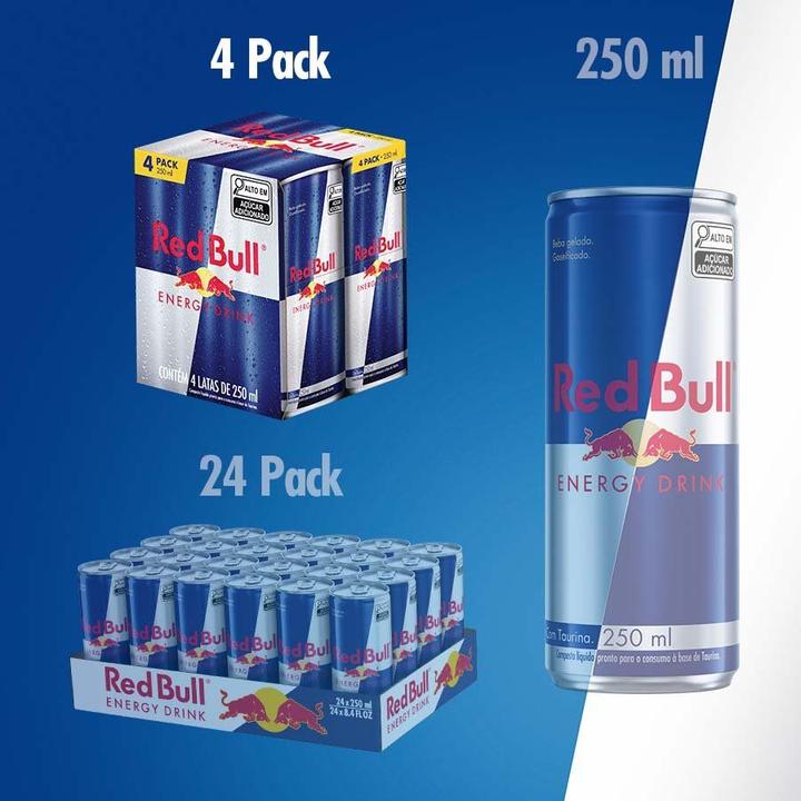 Red Bull Energético Energy Drink 250ml 4 latas - 7