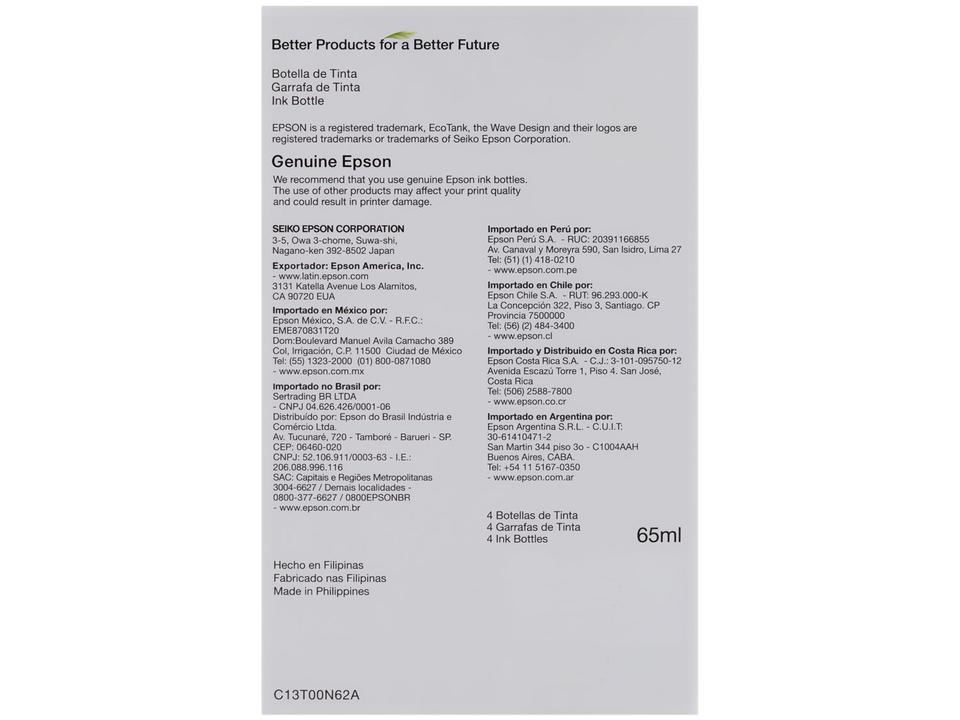 Refil de Tinta Epson EcoTank T544520-4P - 6