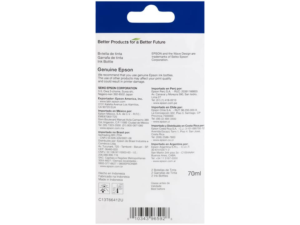 Refil de Tinta Epson EcoTank T664120-2P - 4