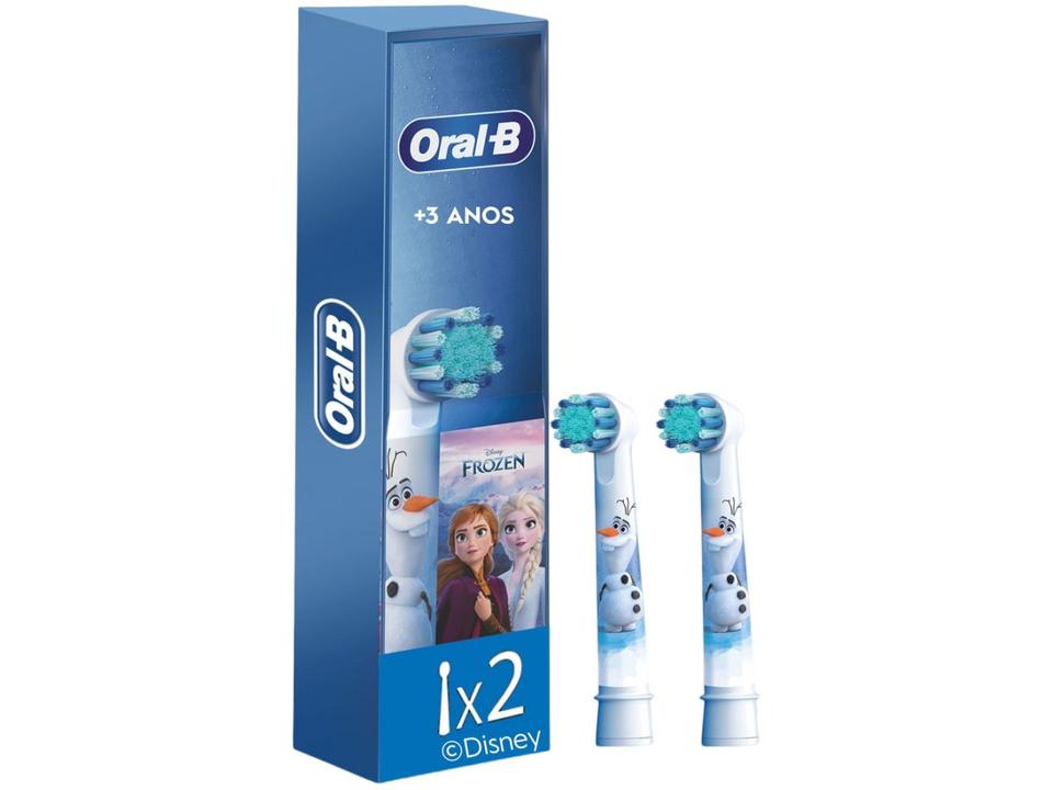 Refil para Escova de Dentes Elétrica Infantil Disney Frozen Oral-B Pro Kids 3+ 2 Unidades
