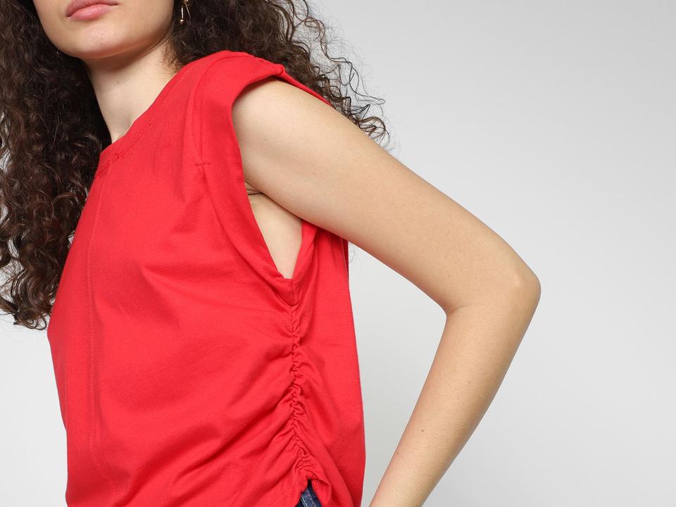 Regata Cropped Vista Magalu Franzido Lateral - 6