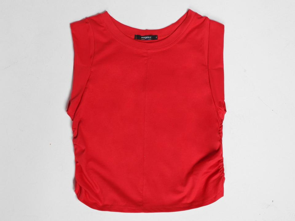 Regata Cropped Vista Magalu Franzido Lateral - 4