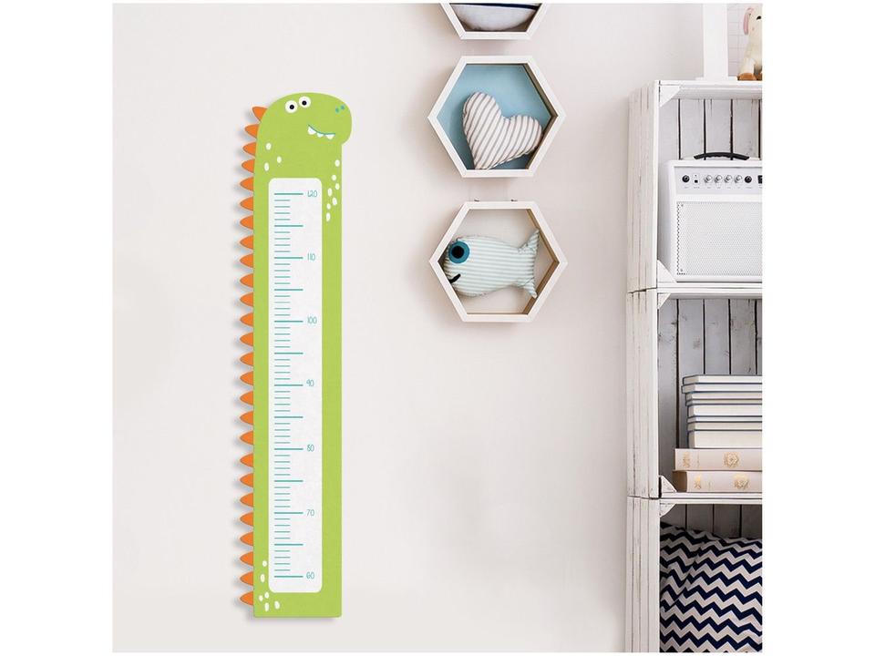 Régua de Crescimento Adesivo 82cm Design Up Living Dino Verde Infantil - 1