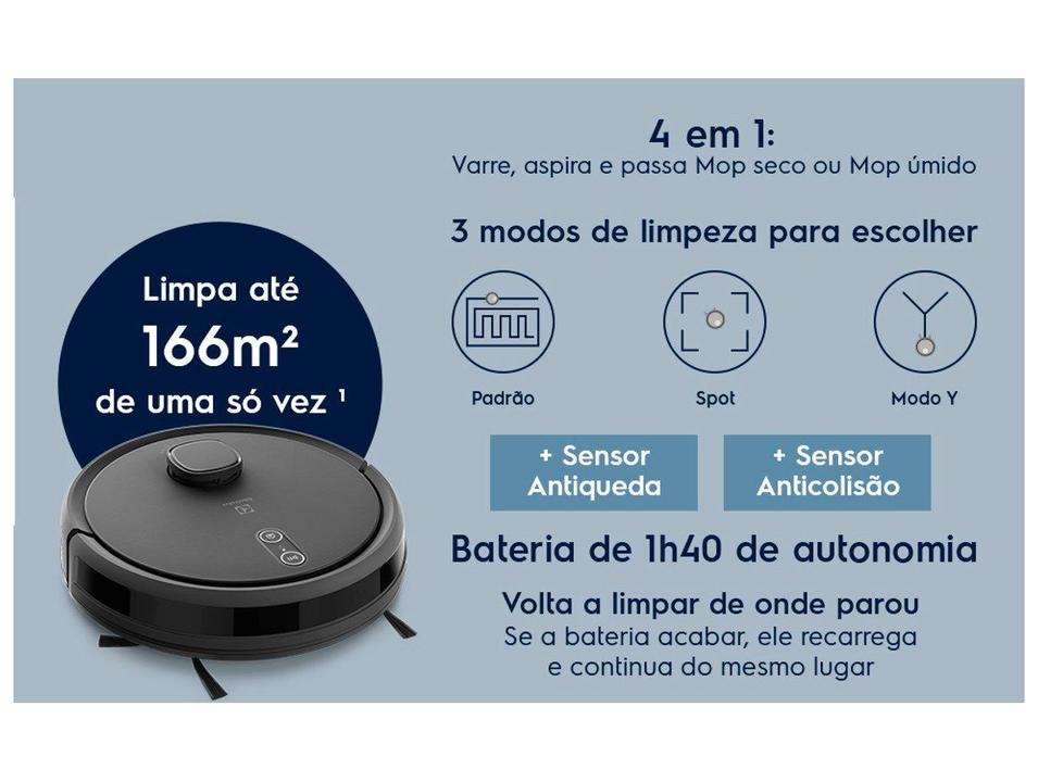 Robô Aspirador Limpa Piso Electrolux Experience ERB60 140W com Mapeamento Compatível com Alexa 3016AEG0002 - 10