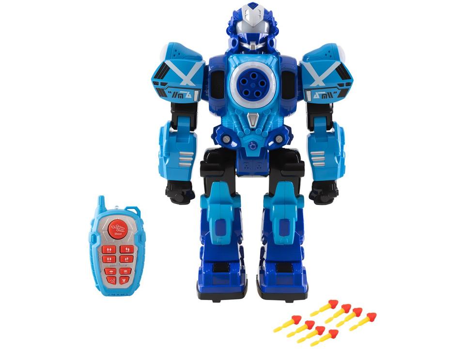 Robô de Brinquedo com Controle Remoto - Emite Som e Luz Robot Fighting Polibrinq
