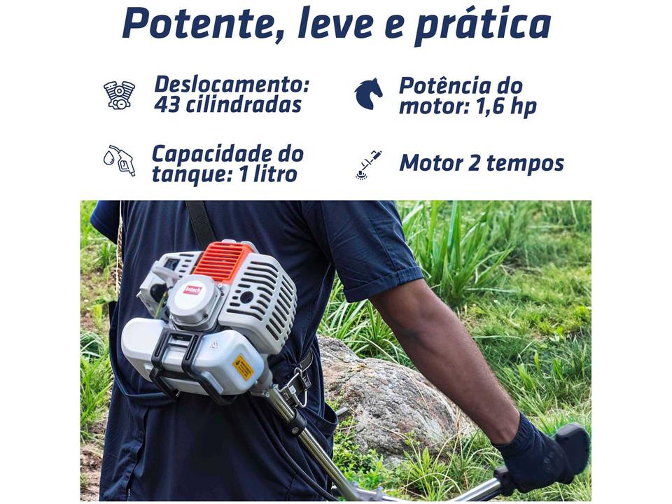 Roçadeira a Gasolina Lateral 43cc 2 Tempos - 1