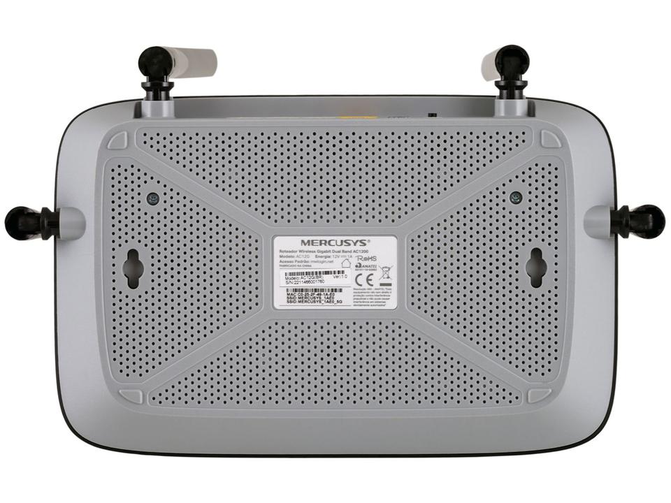 Roteador AC1200 Dual-Band Mercusys AC12G 300Mbps - 4 Antenas Gigabit - 5