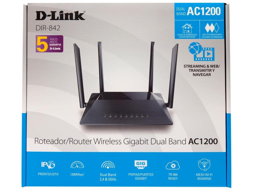 Roteador D-Link TR-069 1200Mbps 4 Antenas - 9
