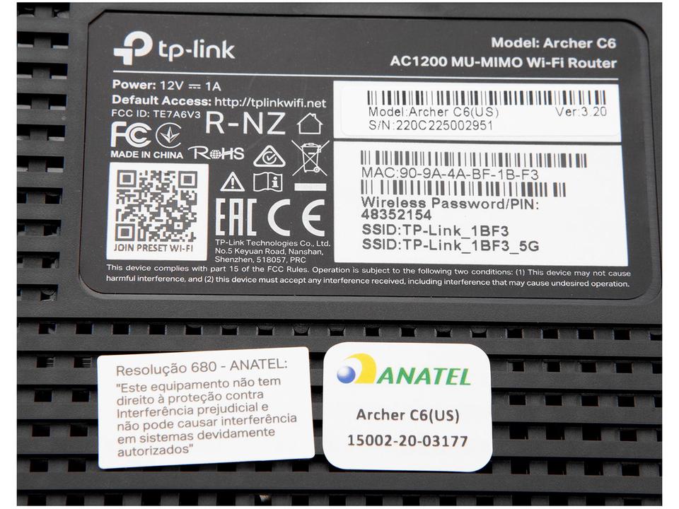 Roteador TP-Link Archer C6 300Mbps 4 Antenas - 8