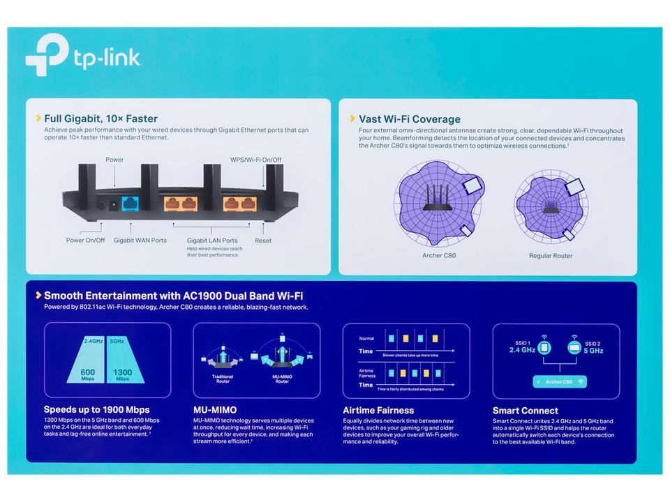 Roteador TP-Link Archer C80 1300Mbps - 7