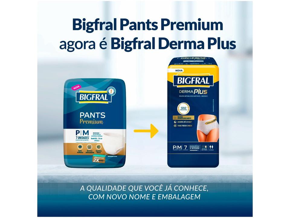 Roupa Íntima Descartável Bigfral Derma Plus P/M - 3