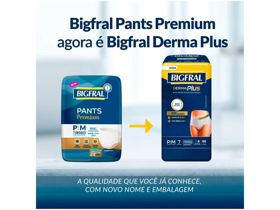 Roupa Íntima Descartável Bigfral Derma Plus P/M - 3
