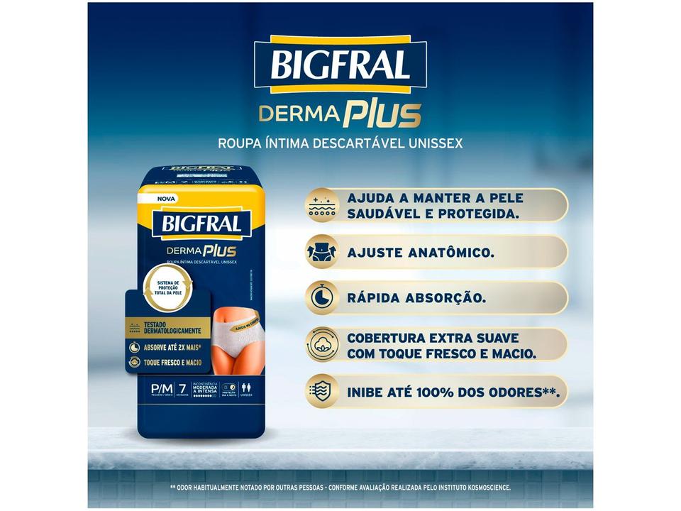 Roupa Íntima Descartável Bigfral Derma Plus P/M - 2