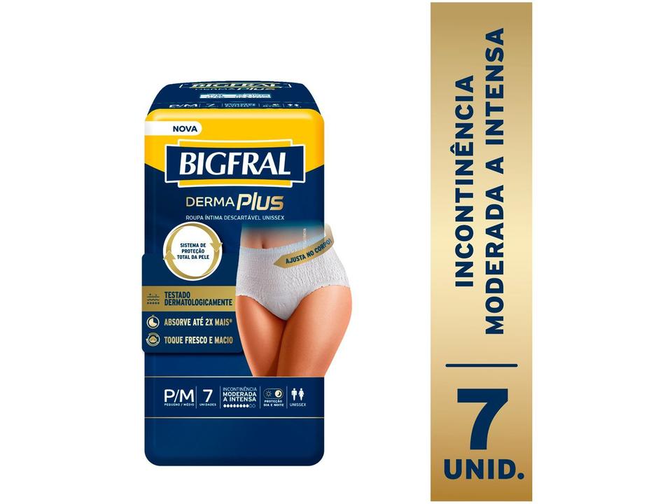Roupa Íntima Descartável Bigfral Derma Plus P/M - 1