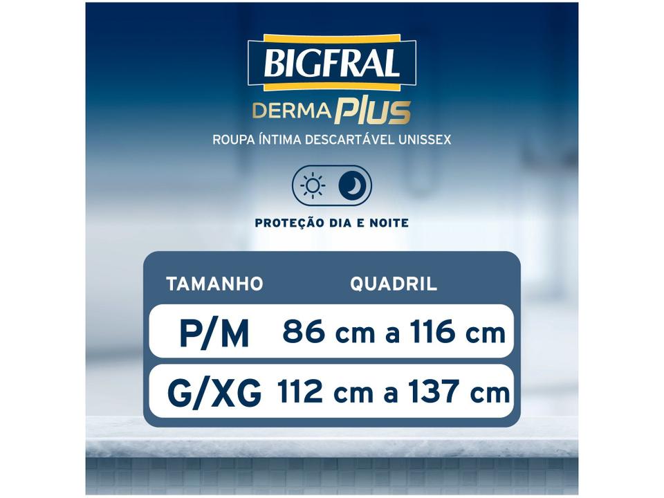 Roupa Íntima Descartável Bigfral G e XG Derma Plus 16 Unidades - 5