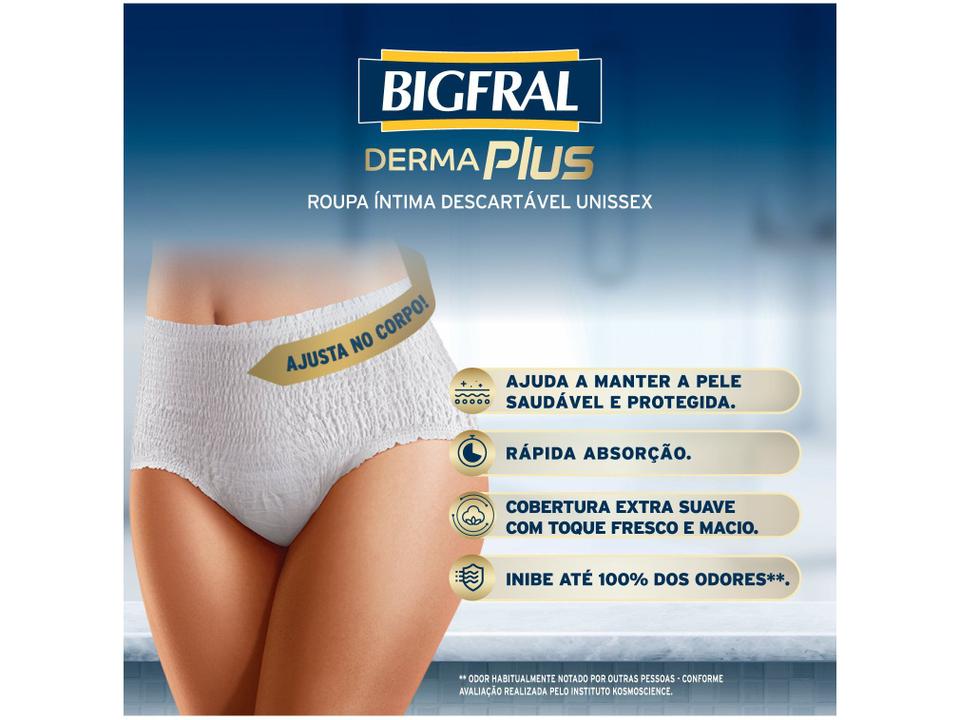 Roupa Íntima Descartável Bigfral P/M Derma Plus 16 Unidades - 4