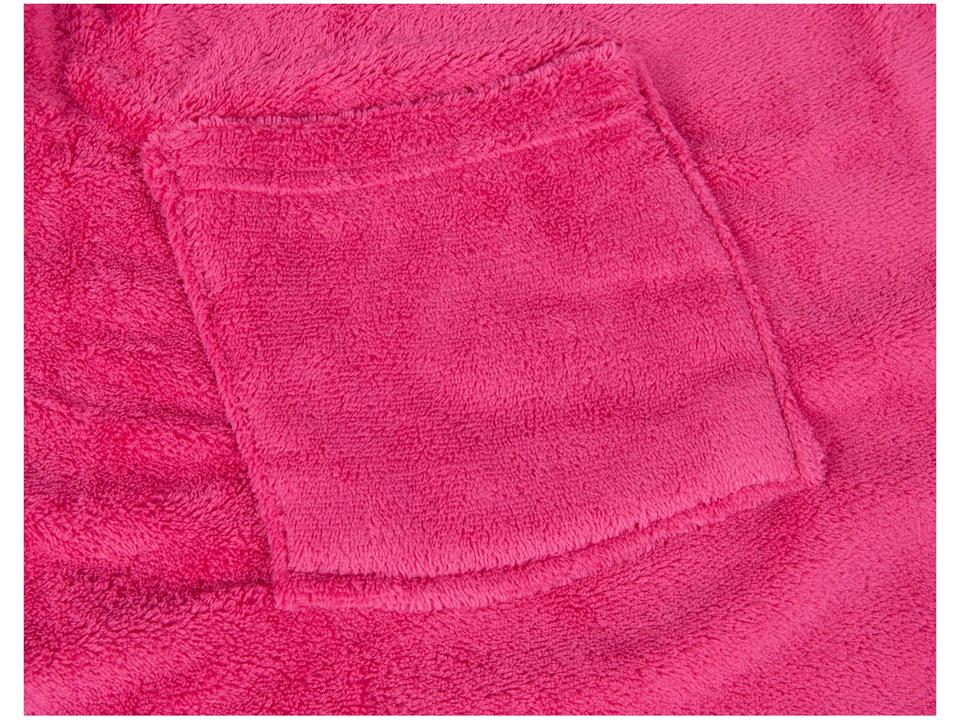 Roupão de Inverno Atlântica Sofisticata Premium de Microfibra Cereja - 3