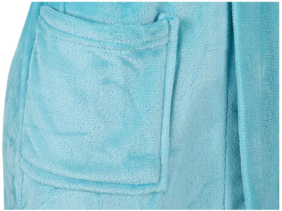 Roupão de Inverno de Microfibra Atlântica Pompom Verde com Capuz - 8