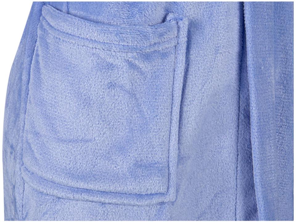 Roupão de Inverno de Microfibra Atlântica Pompom Violeta com Capuz - 7