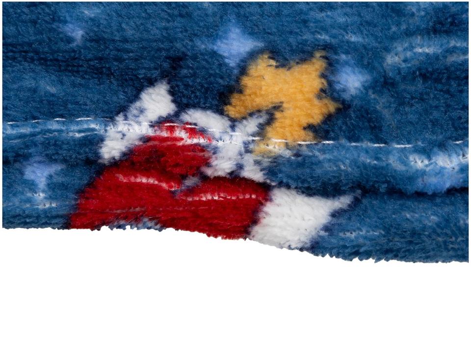 Roupão de Inverno Infantil de Microfibra Atlântica Sofisticata Kids Azul com Capuz - 7