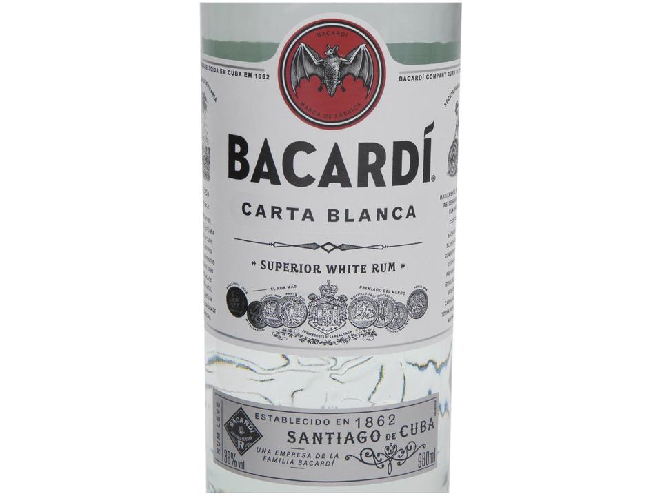 Rum Bacardi Carta Blanca 980ml - 3