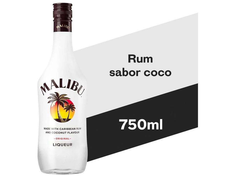 Rum Malibu Caribenho Sabor Coco Original 750ml - 1