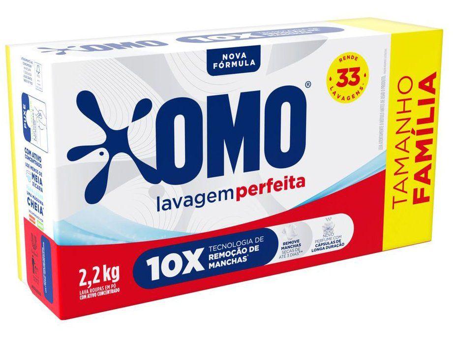 Sabão em Pó Omo Lavagem Perfeita Tamanho Família 2,2kg - 4