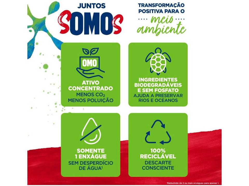 Sabão em Pó Omo Lavagem Perfeita Tamanho Família 2,2kg - 10