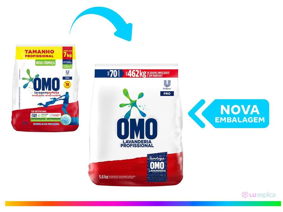 Sabão em Pó Omo Pro Lavanderia Profissional 5,6kg - 2