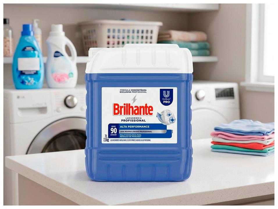 Sabão Líquido Brilhante Alta Performance Concentrado Profissional 7L - 1