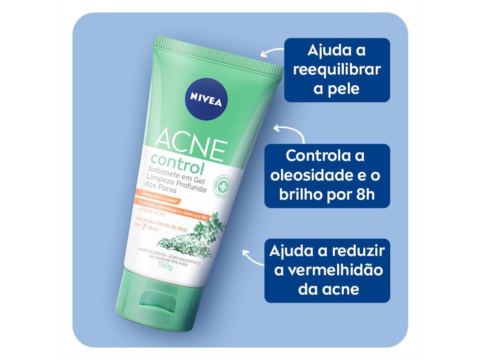 Sabonete em Gel Facial Nivea Acne Control 150g - 2