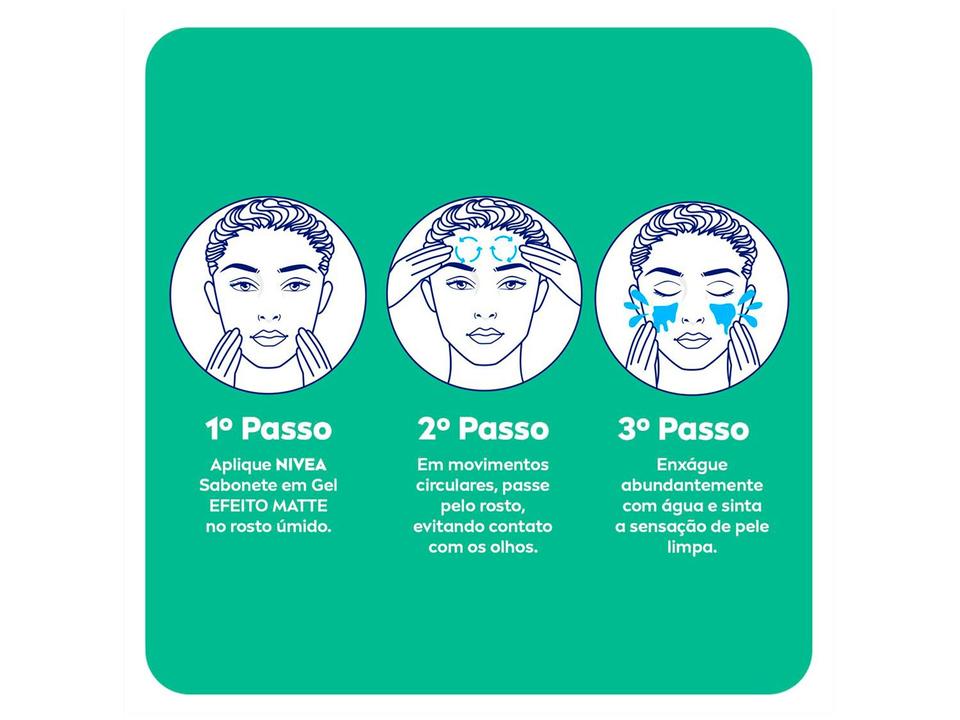 Sabonete Gel Facial Nivea Controle do Brilho Efeito Matte 150ml - 10
