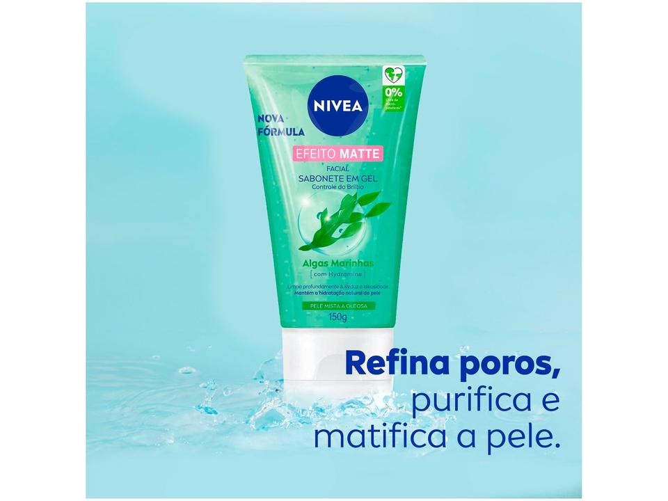 Sabonete Gel Facial Nivea Controle do Brilho Efeito Matte 150ml - 5