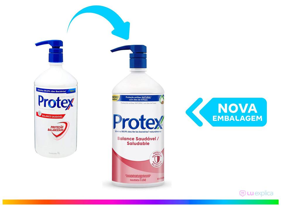 Sabonete Líquido para as Mãos Protex Balance - Antibacteriano 1L - 1