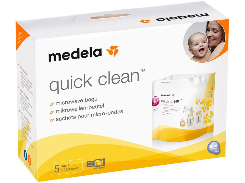 Saco Esterilizador para Micro-ondas Medela - Quick Clean 5 Peças - 3